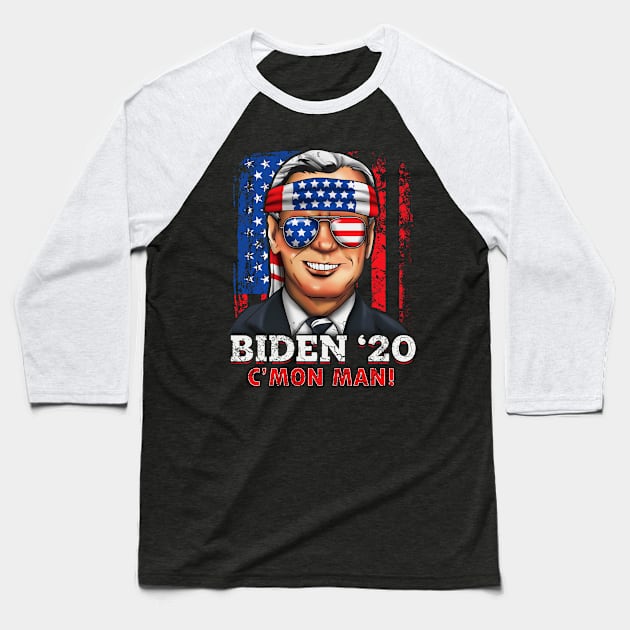 Joe Biden 2020 C'mon Man Baseball T-Shirt by E